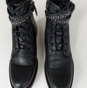 Maje Motorcycle Boots with studded strap 38/8